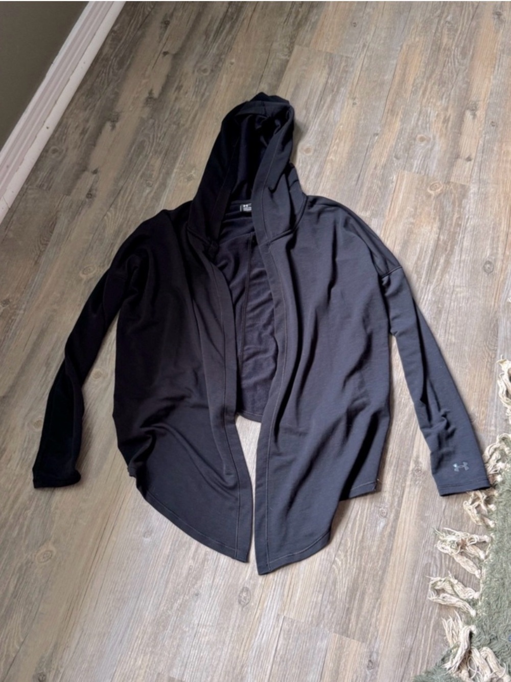 Under Armour Modal Terry Open Front Cardigan in black